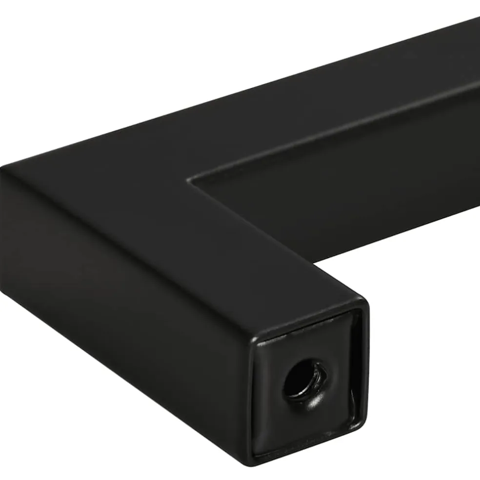 vidaXL Handvatten 10 st 64 mm roestvrij staal zwart