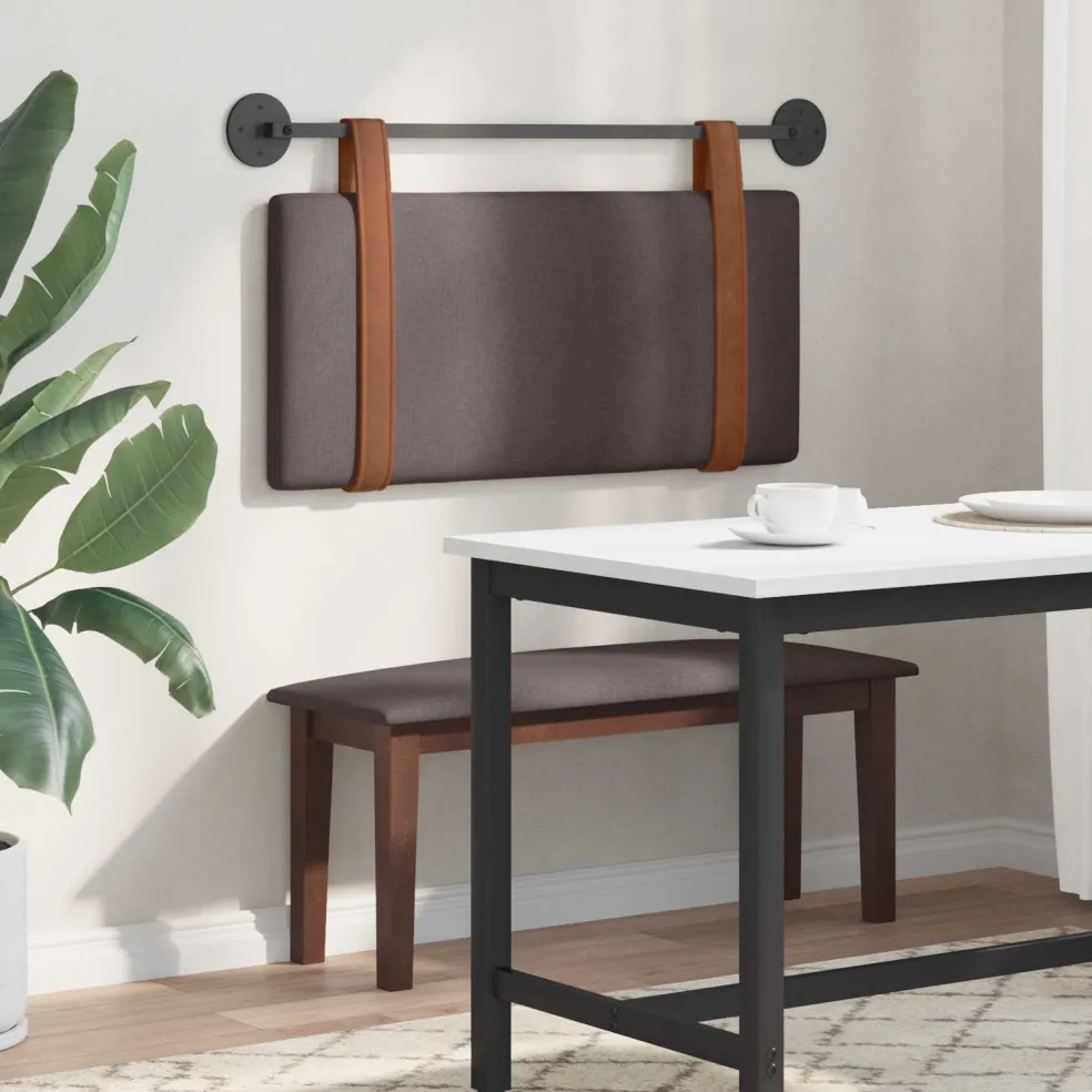 vidaXL Hangend hoofdbord Donkerbruin Antiek PU