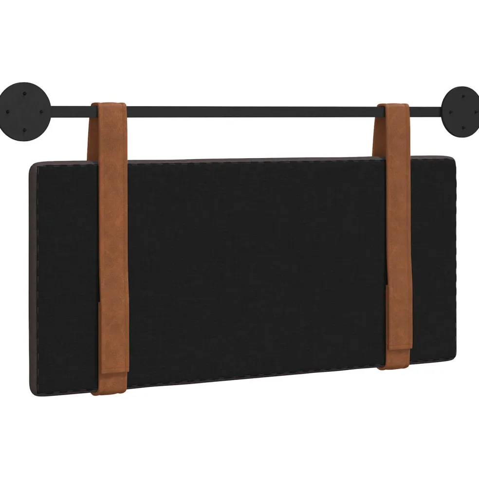 vidaXL Hangend hoofdbord Donkerbruin Antiek PU
