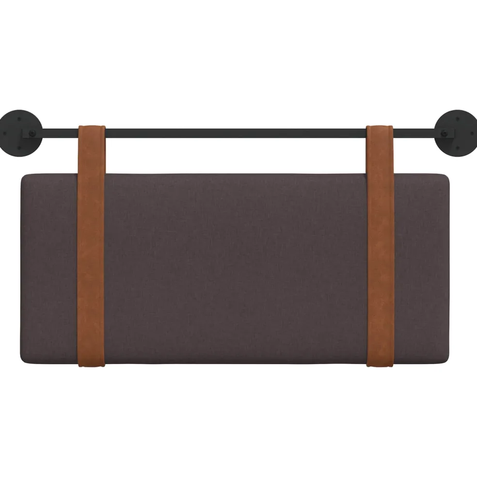 vidaXL Hangend hoofdbord Donkerbruin Antiek PU