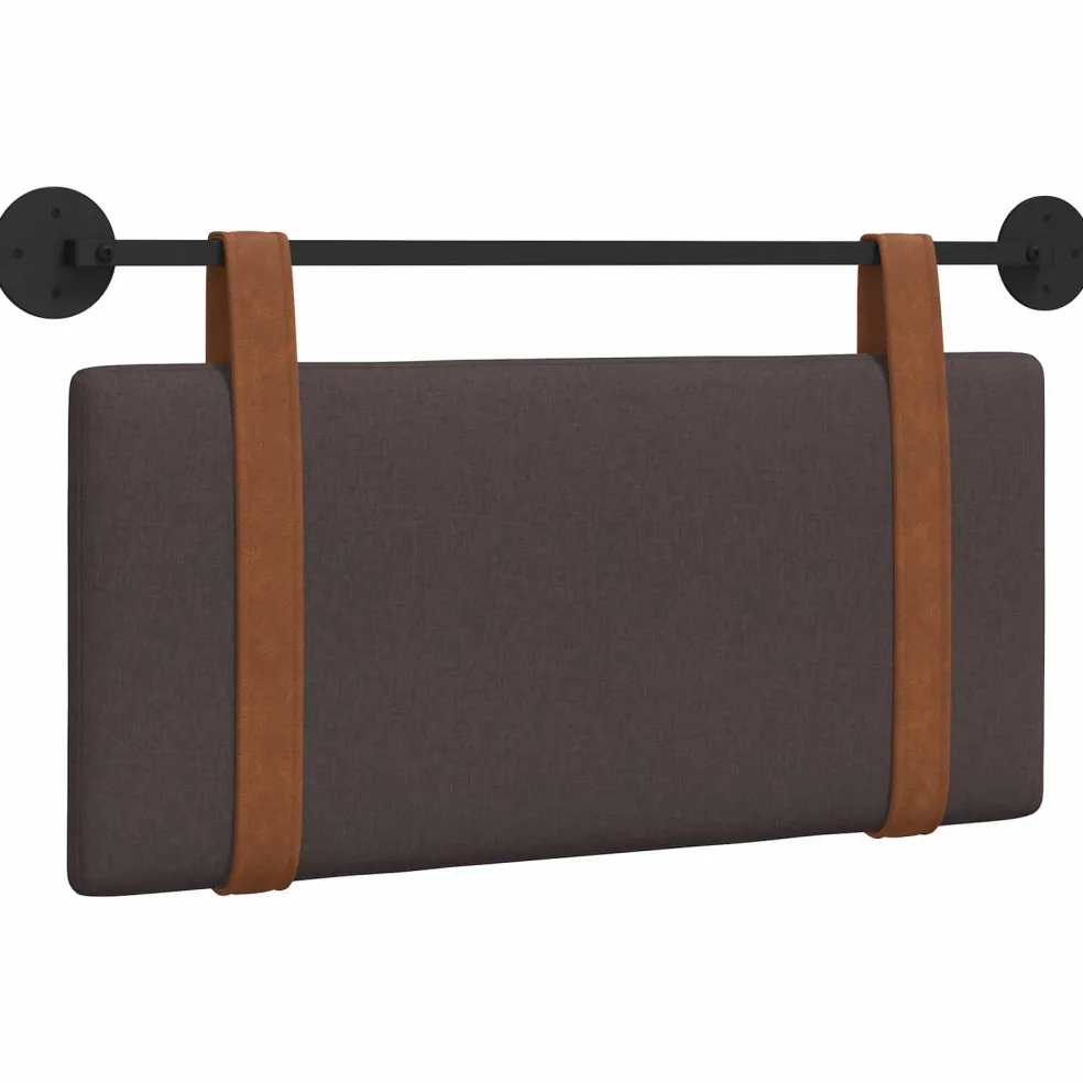 vidaXL Hangend hoofdbord Donkerbruin Antiek PU