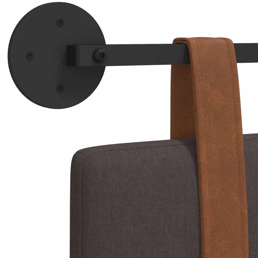 vidaXL Hangend hoofdbord Donkerbruin Antiek PU