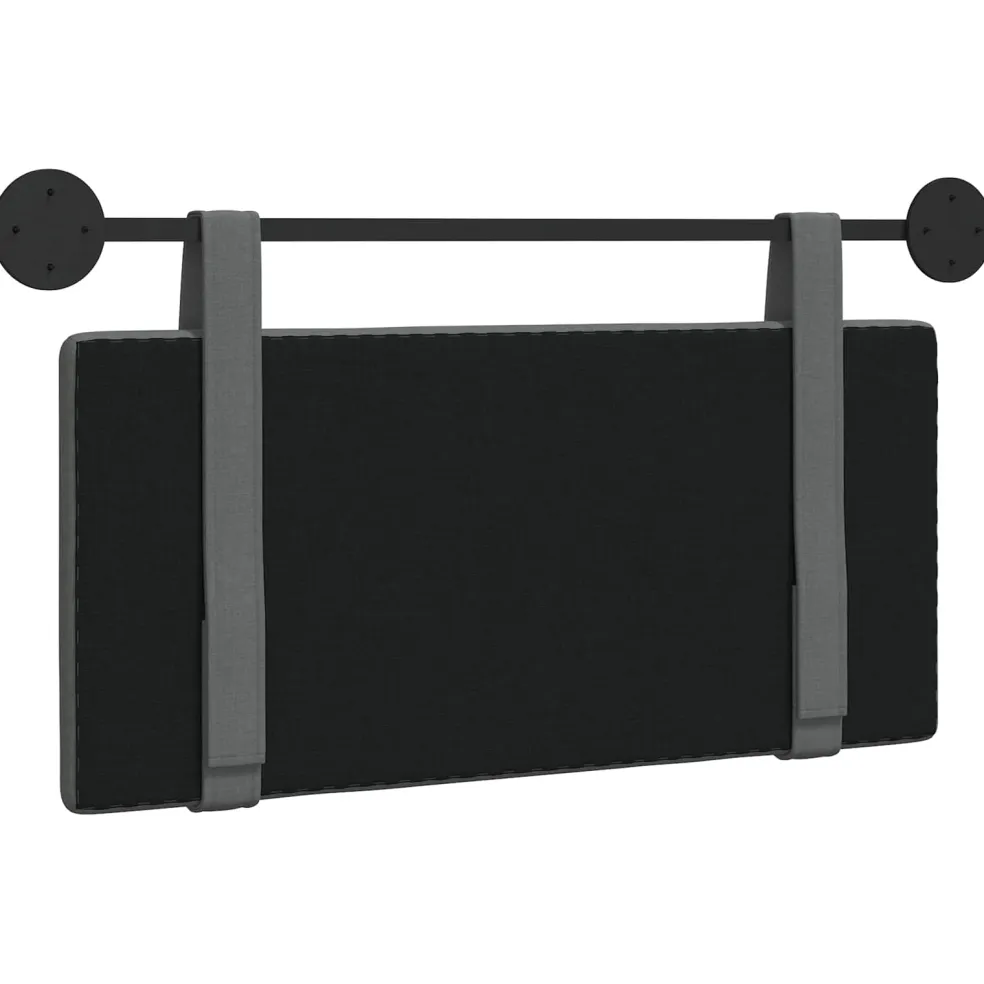 vidaXL Hangend hoofdbord Donkergrijs Stof