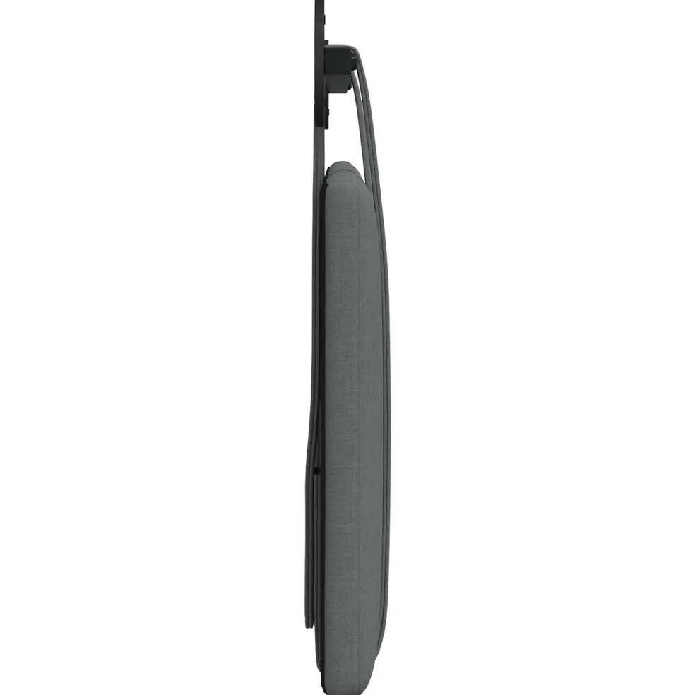 vidaXL Hangend hoofdbord Donkergrijs Stof