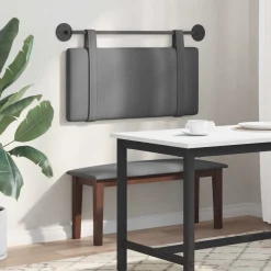 vidaXL Hangend hoofdbord Donkergrijs Stof