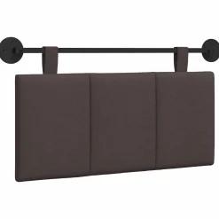vidaXL Hangend hoofdbord Donkerbruin Stof