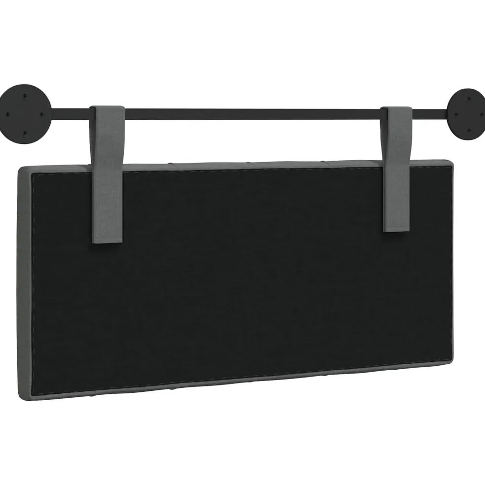 vidaXL Hangend hoofdbord Donkergrijs Stof