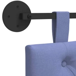 vidaXL Hangend hoofdbord Jeans Blauw Stof