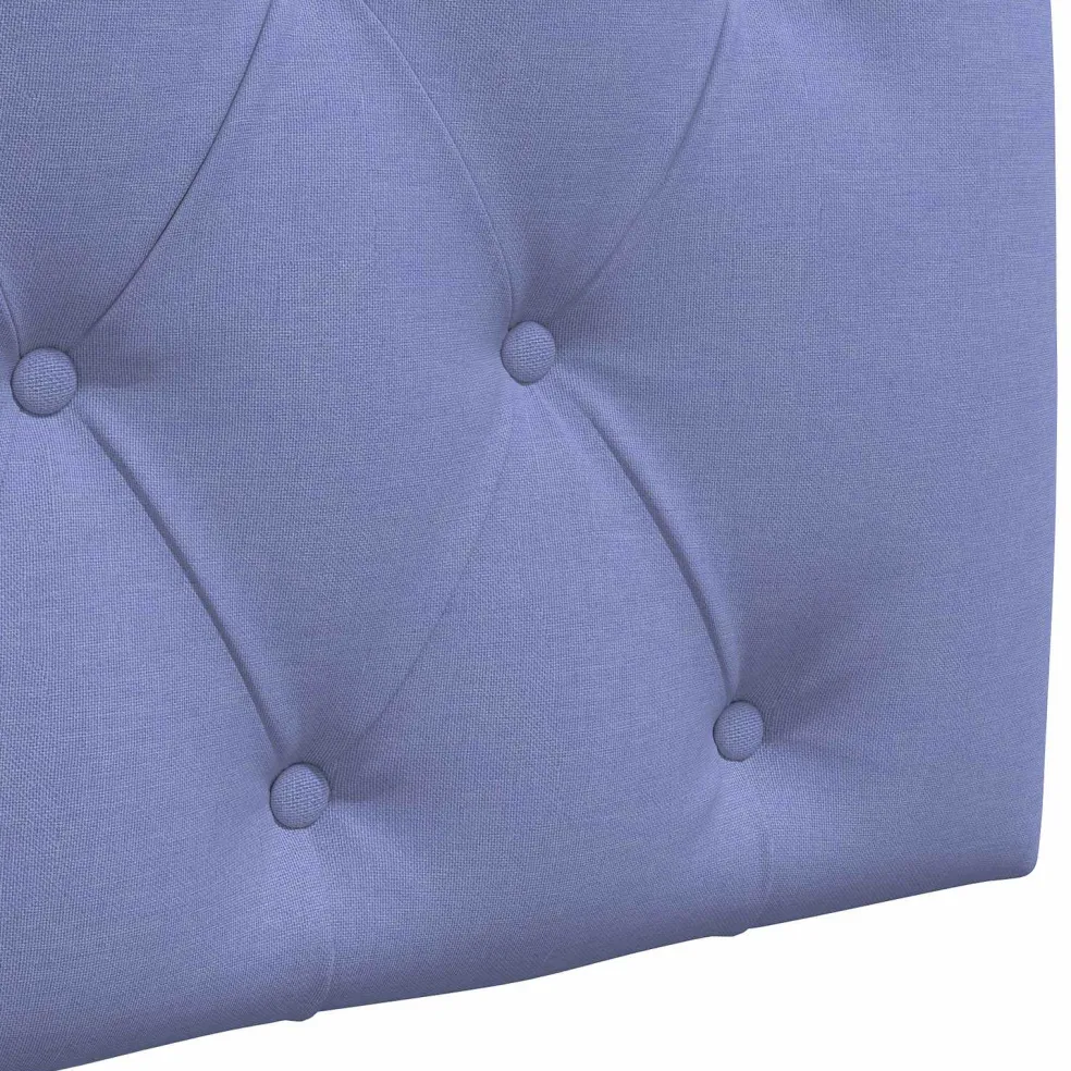 vidaXL Hangend hoofdbord Jeans Blauw Stof