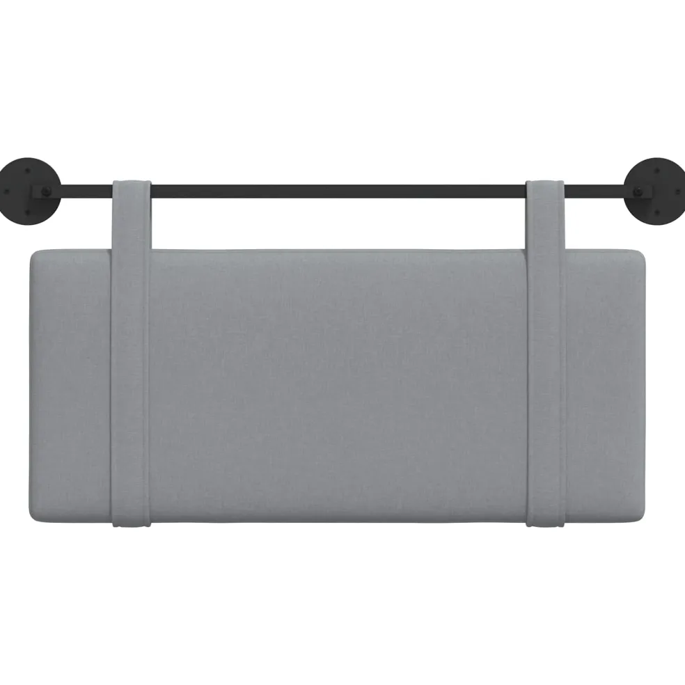 vidaXL Hangend hoofdbord Lichtgrijs Stof