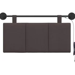vidaXL Hangend hoofdbord Met LED-verlichting Donkerbruin Stof