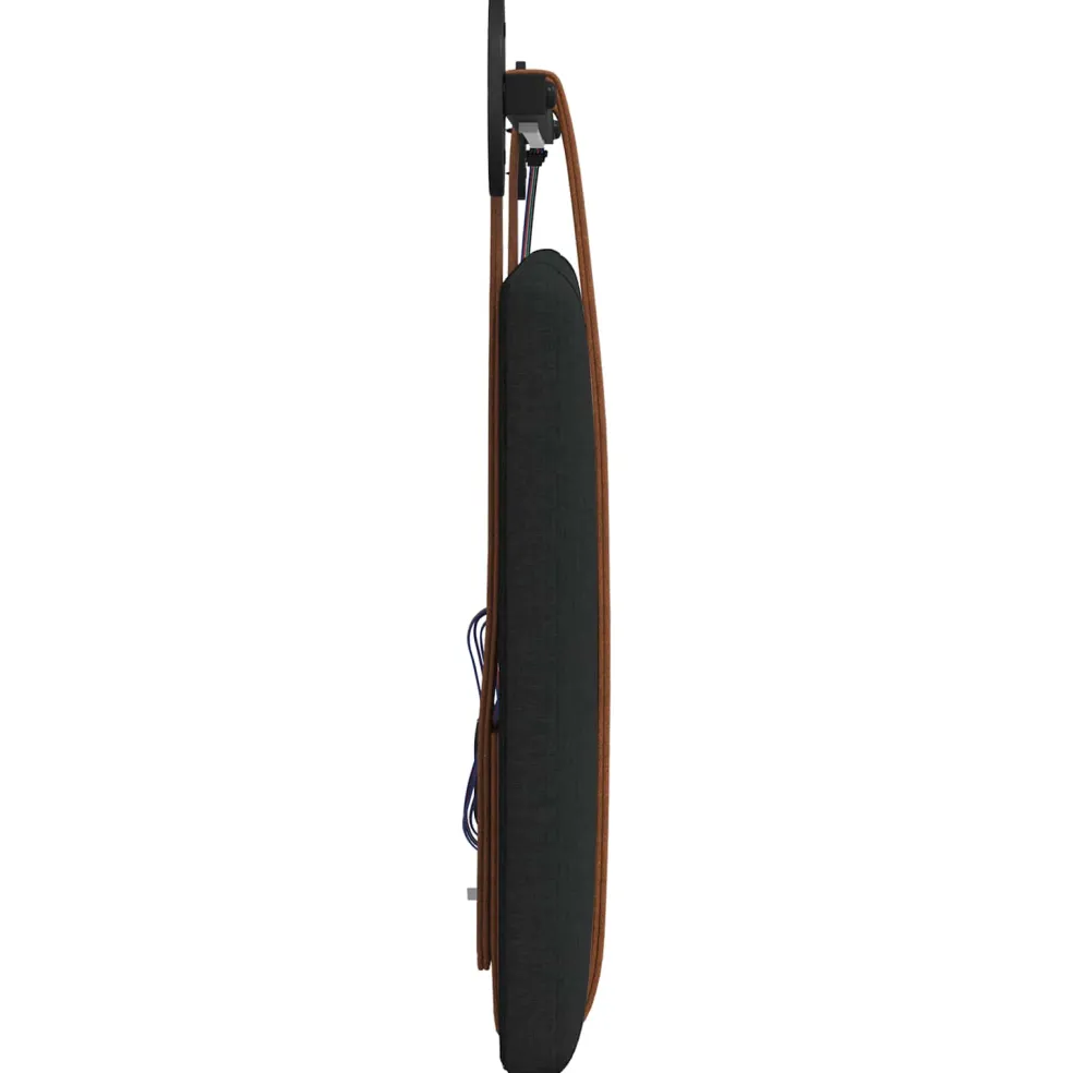 vidaXL Hangend hoofdbord Met LED-verlichting Zwart Antiek PU