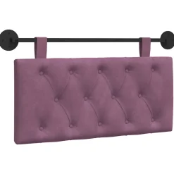 vidaXL Hangend hoofdbord Paars Fluweel