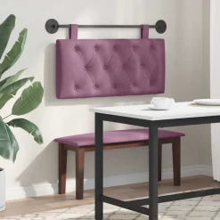 vidaXL Hangend hoofdbord Paars Fluweel
