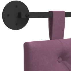 vidaXL Hangend hoofdbord Paars Fluweel