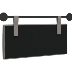 vidaXL Hangend hoofdbord Taupe Stof
