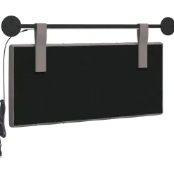 vidaXL Hangend hoofdbord Taupe Stof