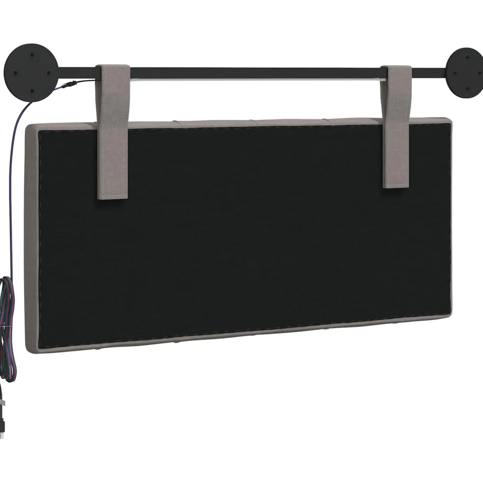 vidaXL Hangend hoofdbord Taupe Stof