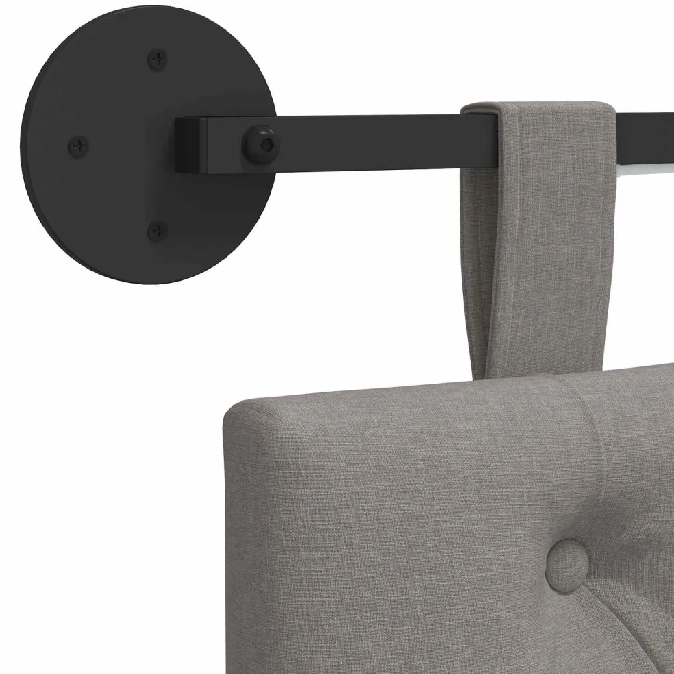 vidaXL Hangend hoofdbord Taupe Stof
