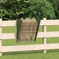 vidaXL Hangend Hooi Feeder Olijfgroen 61 x 33 x 66 cm 5 kg
