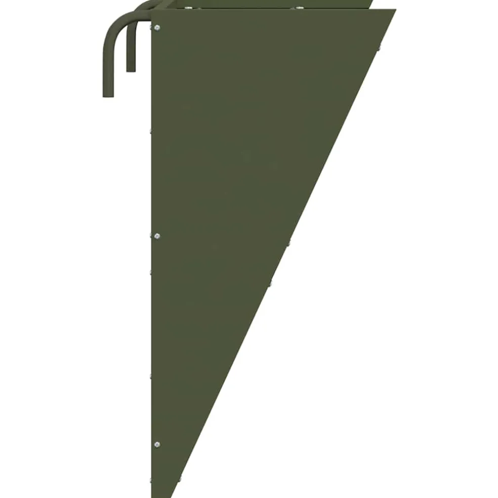 vidaXL Hangend Hooi Feeder Olijfgroen 61 x 33 x 66 cm 5 kg