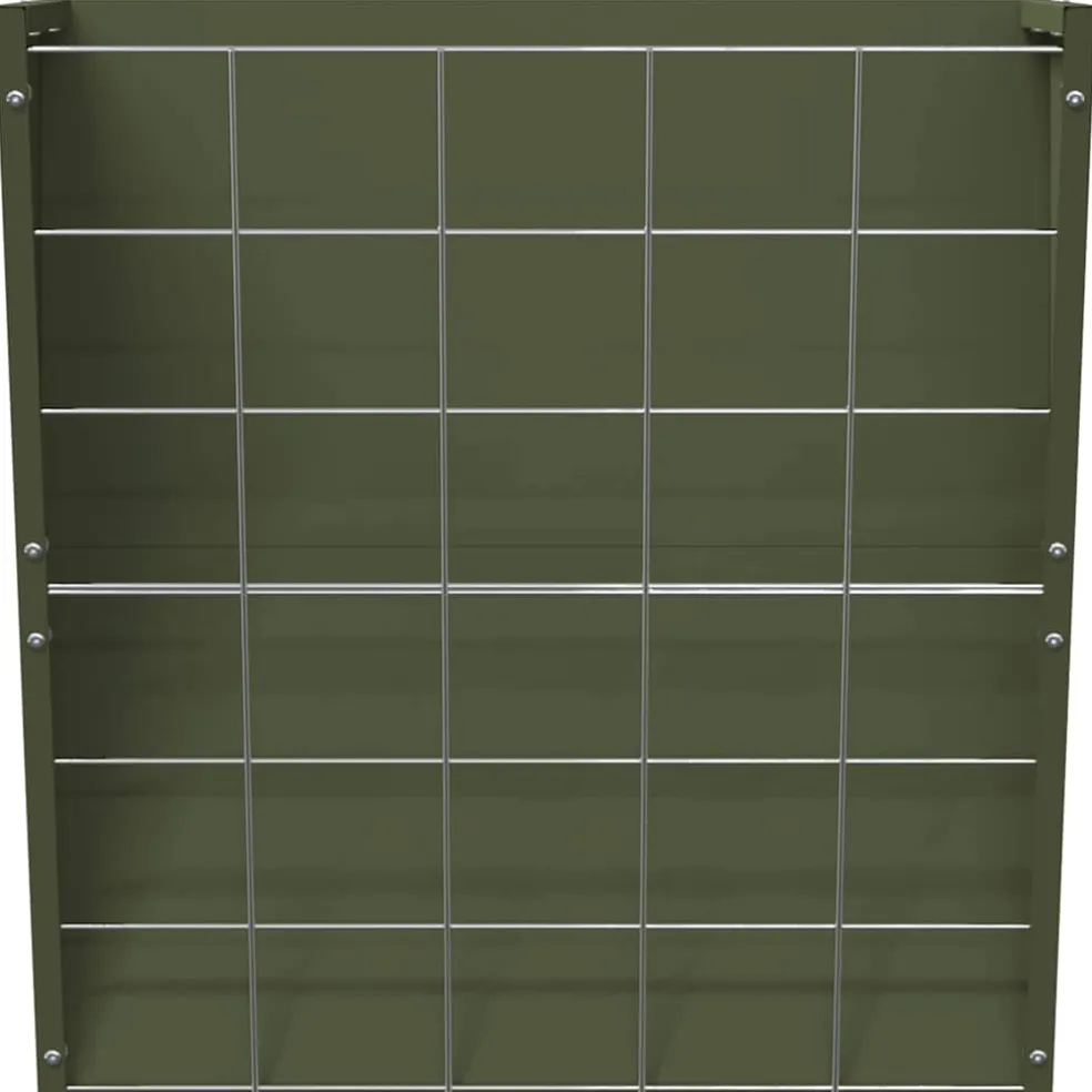vidaXL Hangend Hooi Feeder Olijfgroen 61 x 33 x 66 cm 5 kg