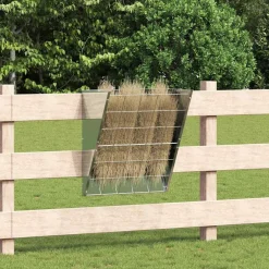 vidaXL Hangend Hooi Feeder zilver 61 x 33 x 66 cm 5 kg