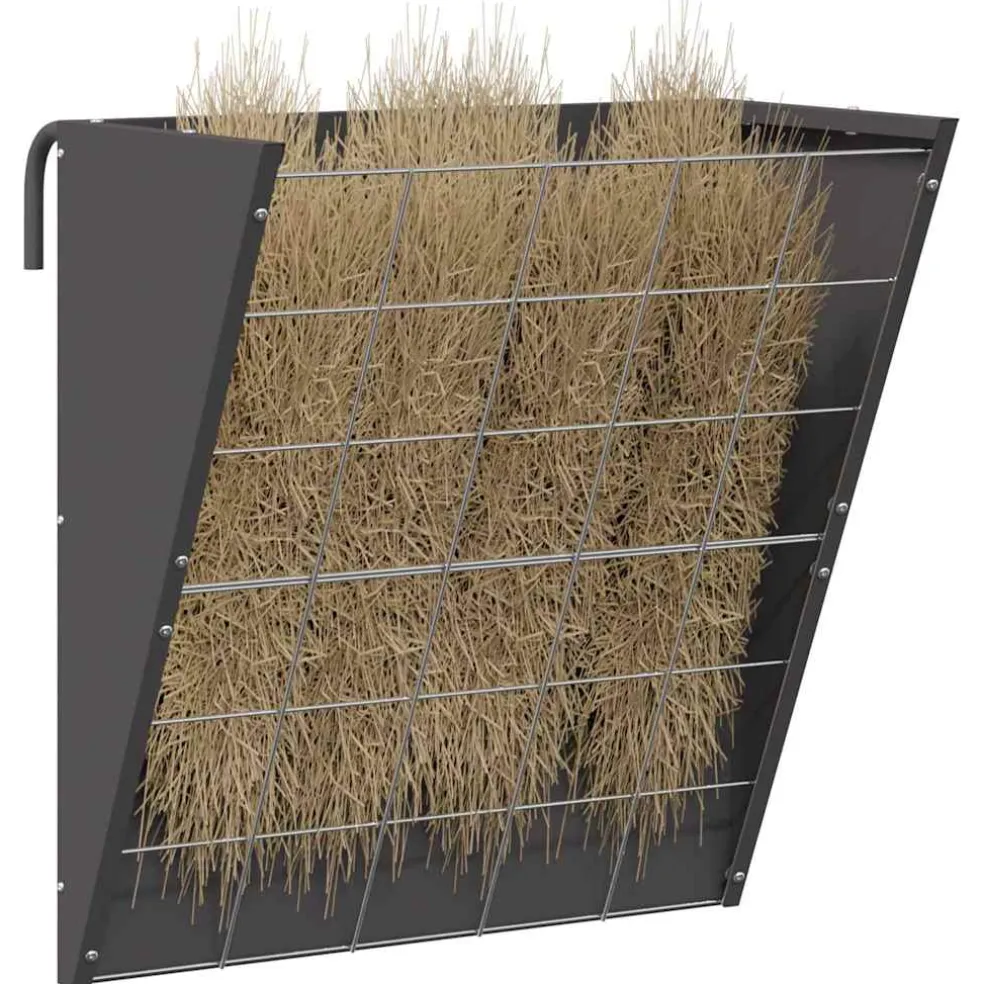 vidaXL Hangend Hooi Feeder Zwart 61 x 33 x 66 cm 5 kg