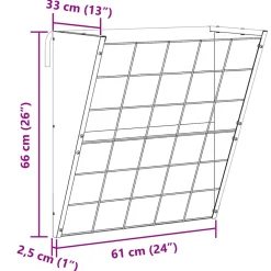 vidaXL Hangend Hooi Feeder Zwart 61 x 33 x 66 cm 5 kg