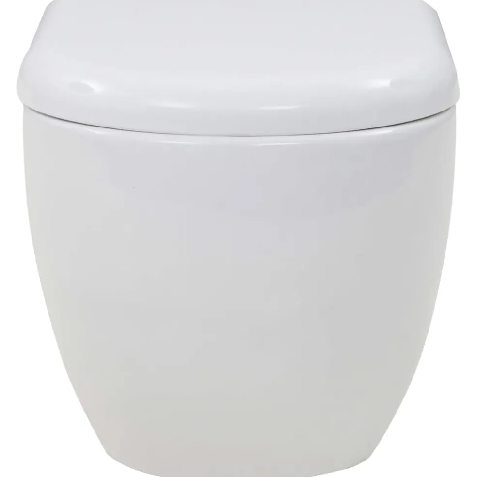 vidaXL Hangend toilet met verborgen stortbak keramiek wit