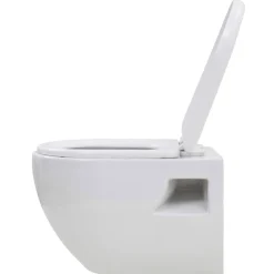 vidaXL Hangend toilet met verborgen stortbak keramiek wit