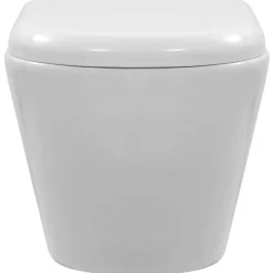 vidaXL Hangend toilet randloos keramiek wit