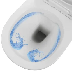 vidaXL Hangend toilet randloos keramiek wit