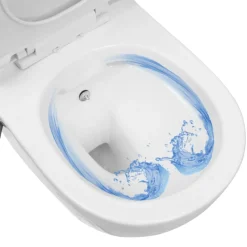 vidaXL Hangend toilet randloos met bidetfunctie keramiek wit