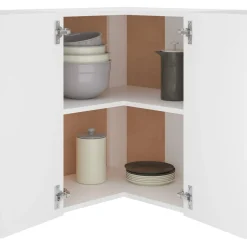 vidaXL Hanghoekkast Lyon 57x57x60 cm bewerkt hout wit