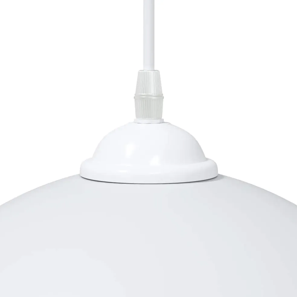 vidaXL Hanglampen 2 st In hoogte verstelbaar E27 30 cm metaal wit