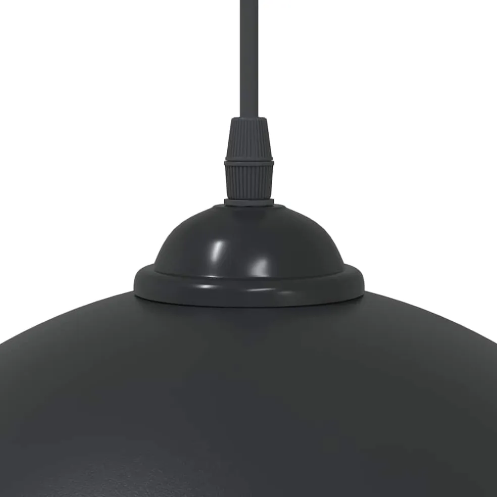 vidaXL Hanglampen 2 st In hoogte verstelbaar E27 30 cm metaal zwart