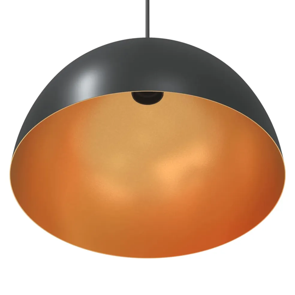 vidaXL Hanglampen 2 st In hoogte verstelbaar E27 30 cm metaal zwart