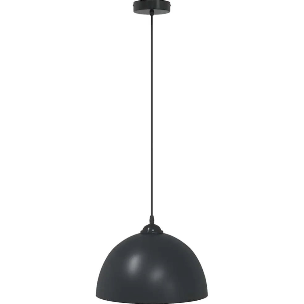 vidaXL Hanglampen 2 st In hoogte verstelbaar E27 30 cm metaal zwart