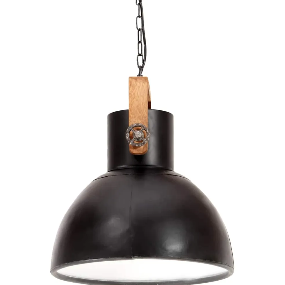 vidaXL Hanglamp industrieel rond 25 W E27 40 cm zwart