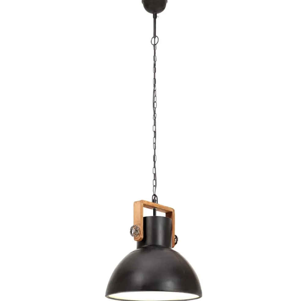 vidaXL Hanglamp industrieel rond 25 W E27 40 cm zwart
