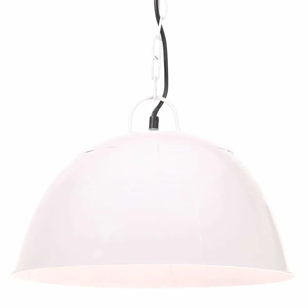 vidaXL Hanglamp industrieel vintage rond 25 W E27 41 cm wit