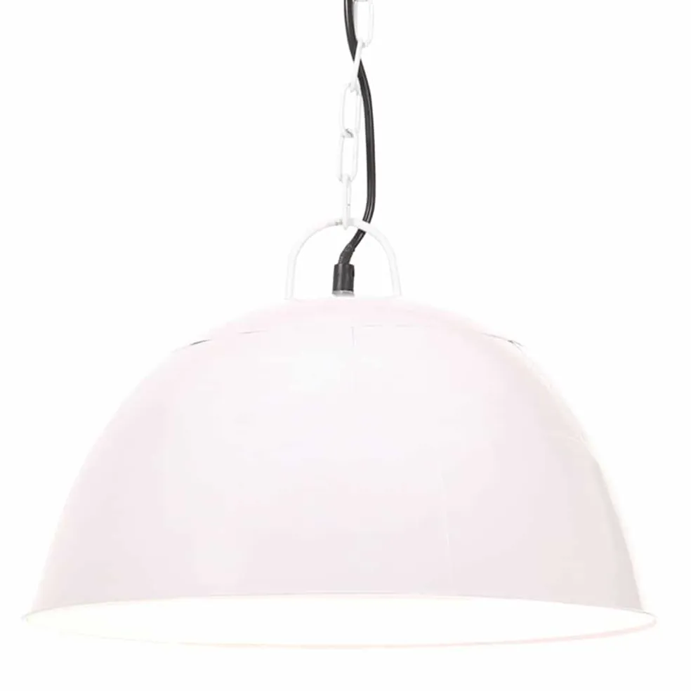 vidaXL Hanglamp industrieel vintage rond 25 W E27 41 cm wit
