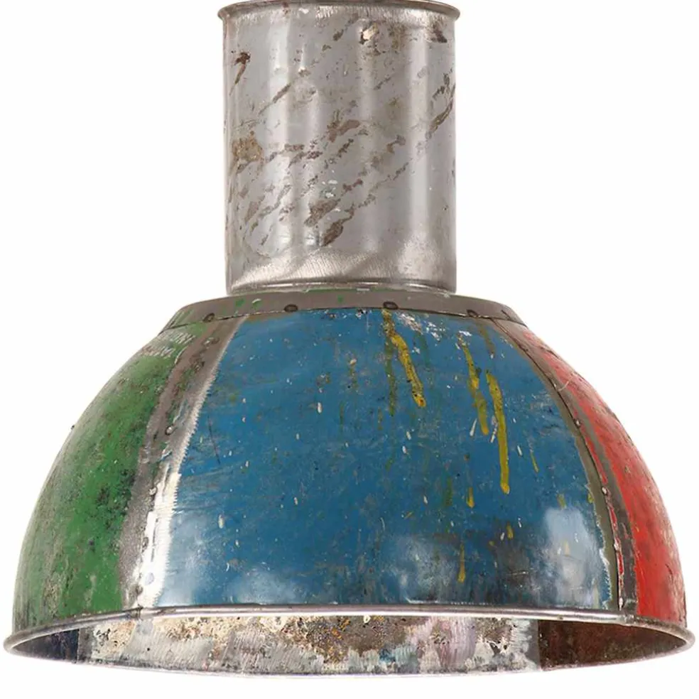 vidaXL Hanglamp industrieel rond 25 W E27 28,5 cm meerkleurig