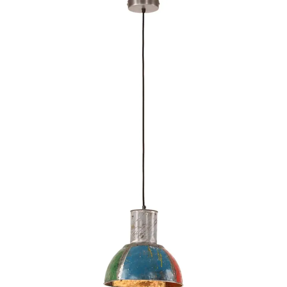 vidaXL Hanglamp industrieel rond 25 W E27 28,5 cm meerkleurig