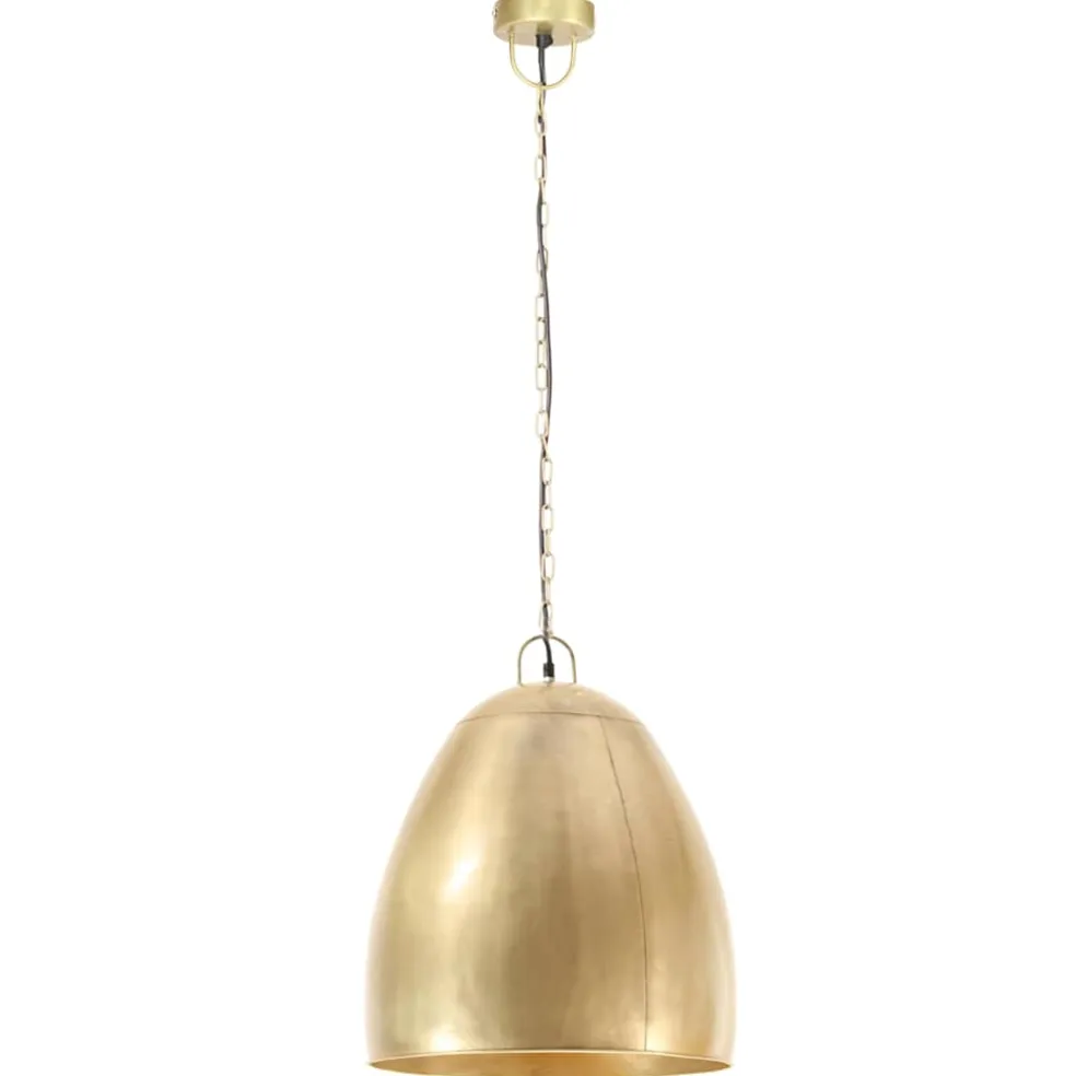 vidaXL Hanglamp industrieel rond 25 W E27 42 cm messingkleurig