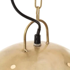 vidaXL Hanglamp industrieel rond 25 W E27 42 cm messingkleurig