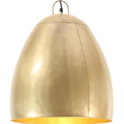 vidaXL Hanglamp industrieel rond 25 W E27 42 cm messingkleurig