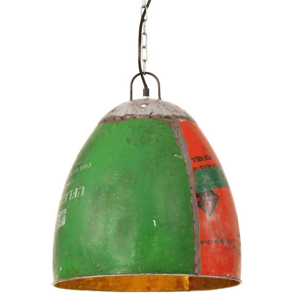 vidaXL Hanglamp industrieel rond 25 W E27 42 cm meerkleurig