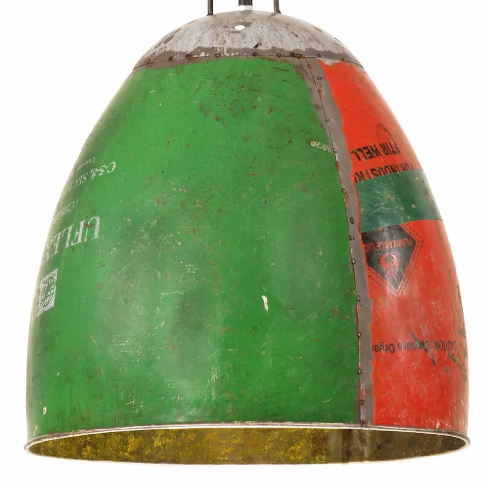 vidaXL Hanglamp industrieel rond 25 W E27 42 cm meerkleurig